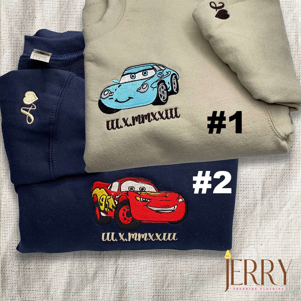 Cars Mcqueen Sally Couple Disney Sweatshirt: Anniversary Matching Tee