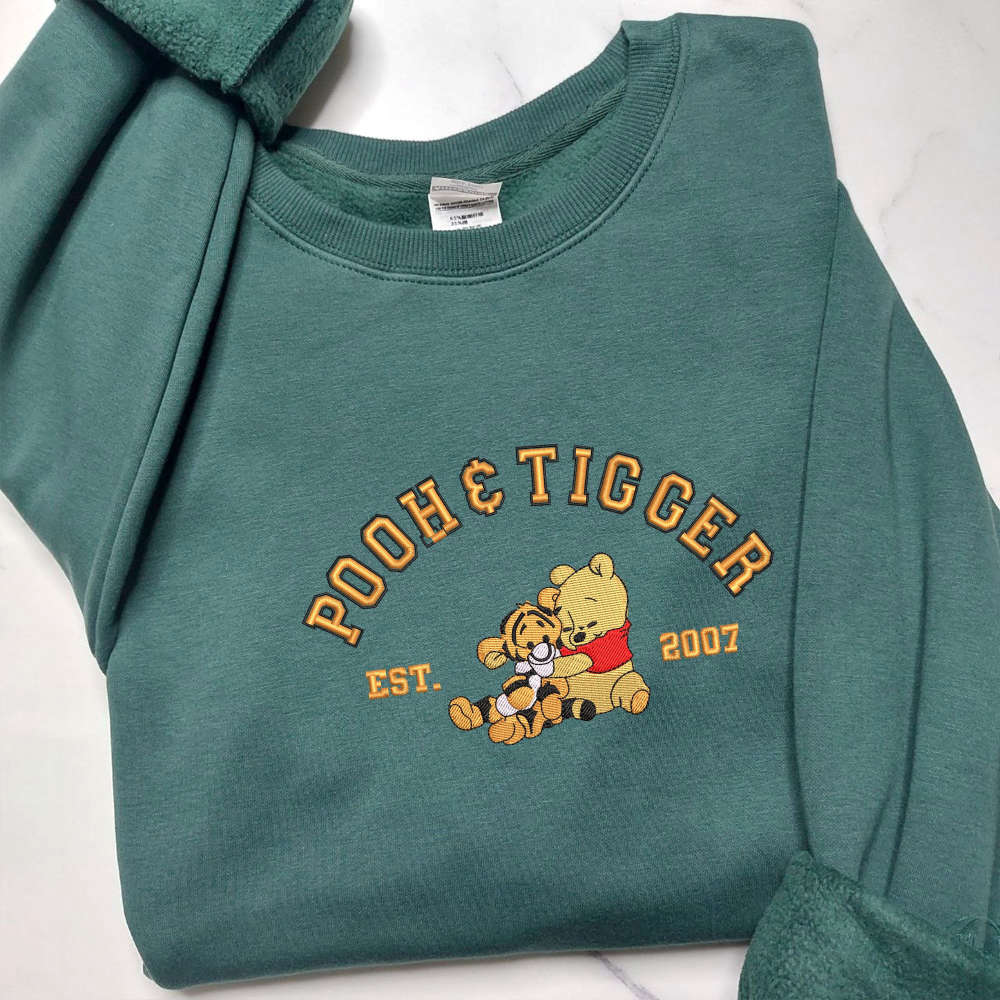 Vintage Winnie the Pooh Embroidered Sweatshirt: Trending Cartoon Crewneck Hoodie