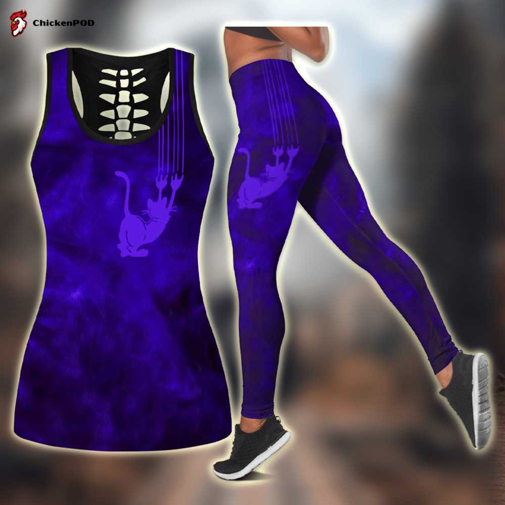 Cat Lovers Combo Legging + Tank Sport Gifts