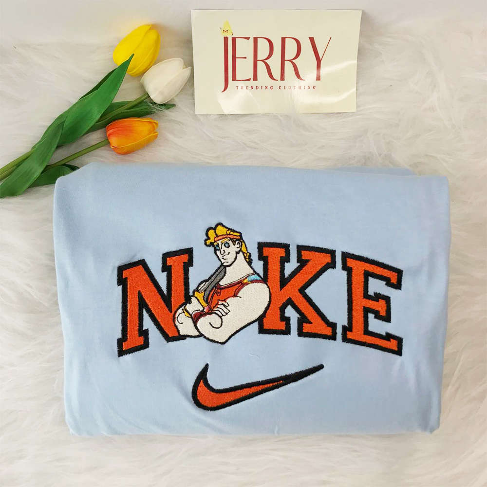 Affordable Disney Hercules Nike Embroidered Sweatshirt: Perfect Christmas Gift for Couples