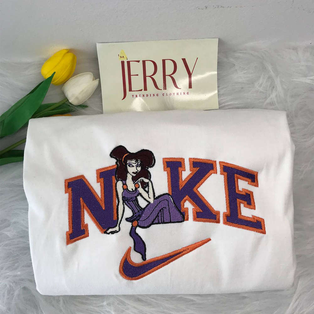 Affordable Megara Disney Nike Embroidered Sweatshirt: Perfect Christmas Present for Couples