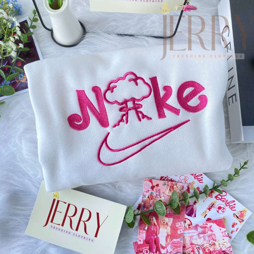 Affordable Oppenheimer and Barbie Nike Sweatshirt with Embroidery – Stylish and Budget-Friendly