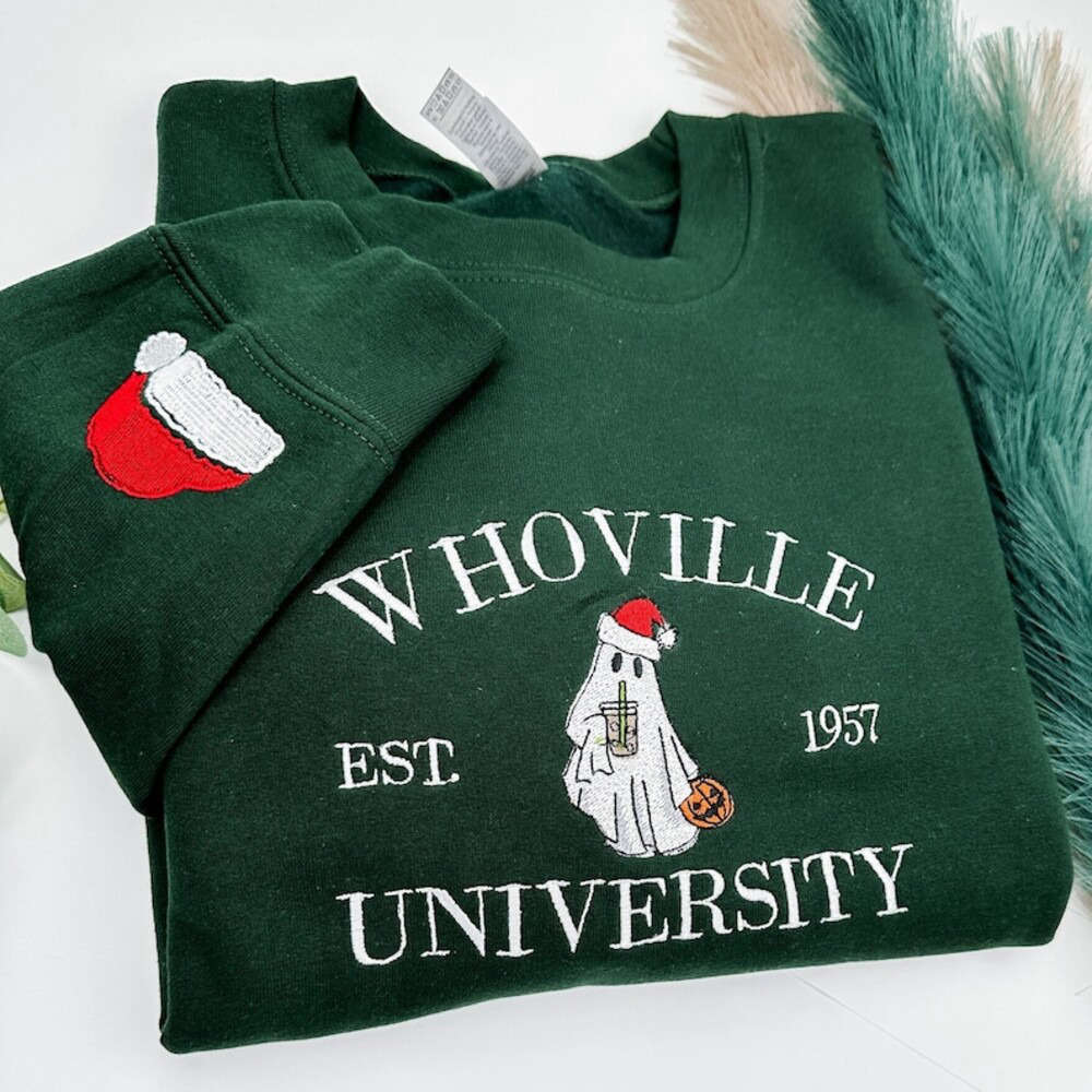 Whoville University Christmas Sweatshirt – Retro Xmas Hoodie & Jumper Perfect Xmas Gift