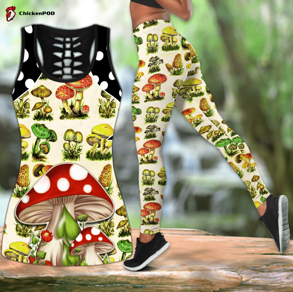 Customize Name Sugar Skull Hollow Tank Top And Legging Outfit