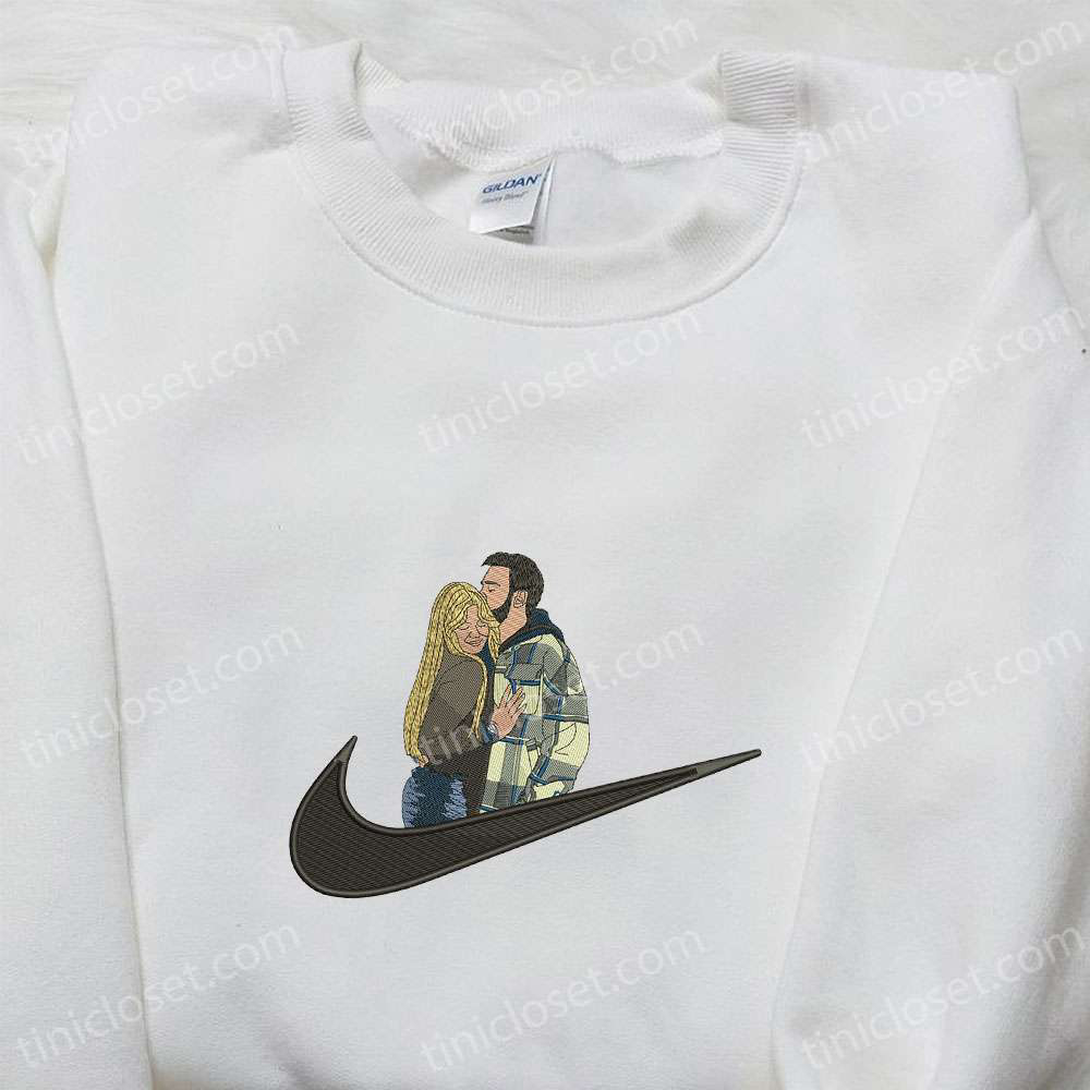 Couple x Nike Swoosh Embroidered Shirt Valentine Hoodie & T-Shirt – Trendy Nike Inspired Apparel