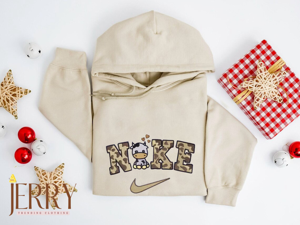 Cow Nike Embroidered Sweatshirt: Stylish & Cozy Apparel for Cow Lovers