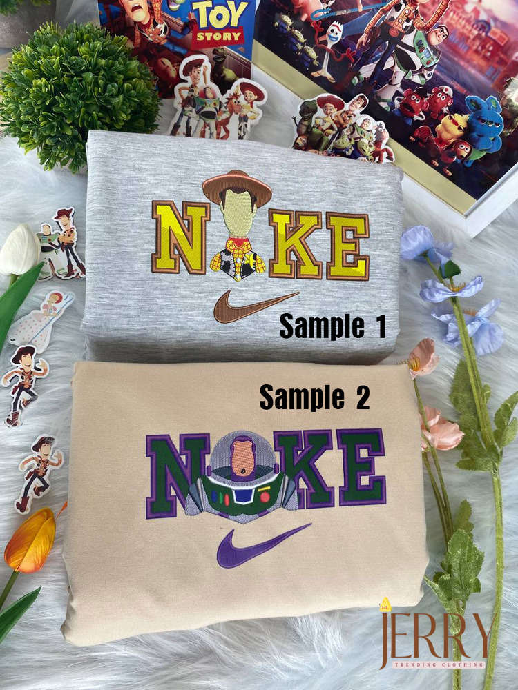 Disney Toy Story Nike Sweatshirts: Cowboy and Space Ranger Embroidered Delight