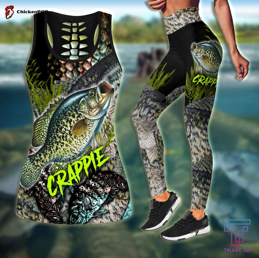 Crappie Fishing on skin Beautiful Camo Combo Tank + Legging