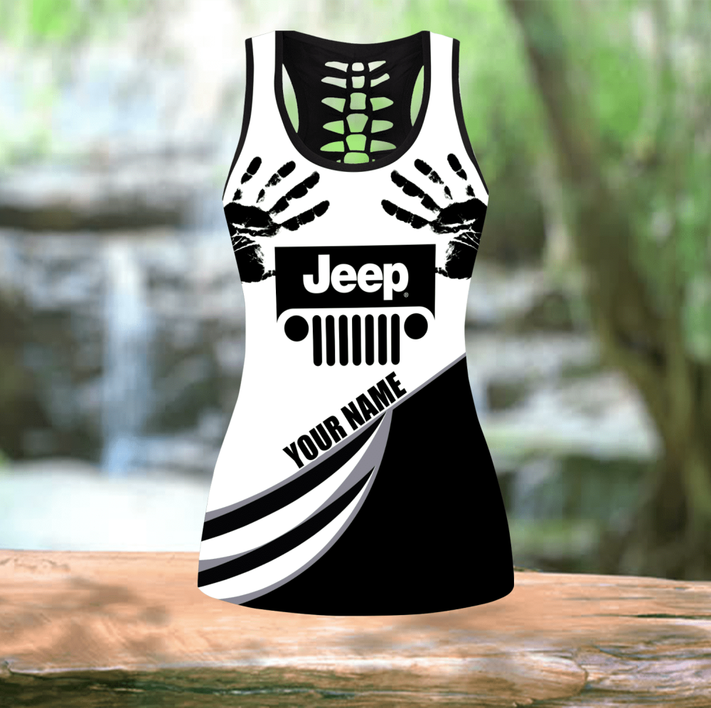 Customized Name Jeep Girl D All Over Prined Combo Tanktop + Legging DA