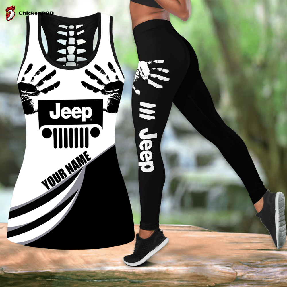 Customized Name Jeep Girl D All Over Prined Combo Tanktop + Legging DA