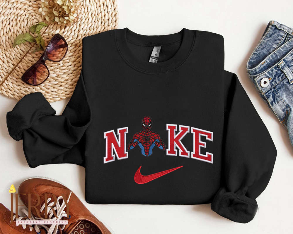 Cute Spiderman Disney Nike Embroidered Sweatshirt: Perfect Valentines Day Gift