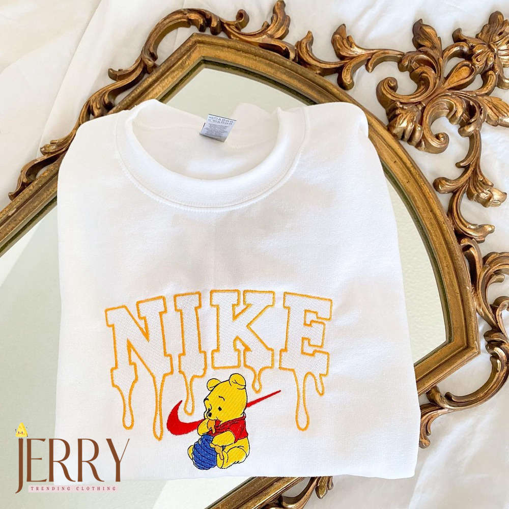 Cute Disney Nike Embroidered Sweatshirt – Winnie The Pooh Theme