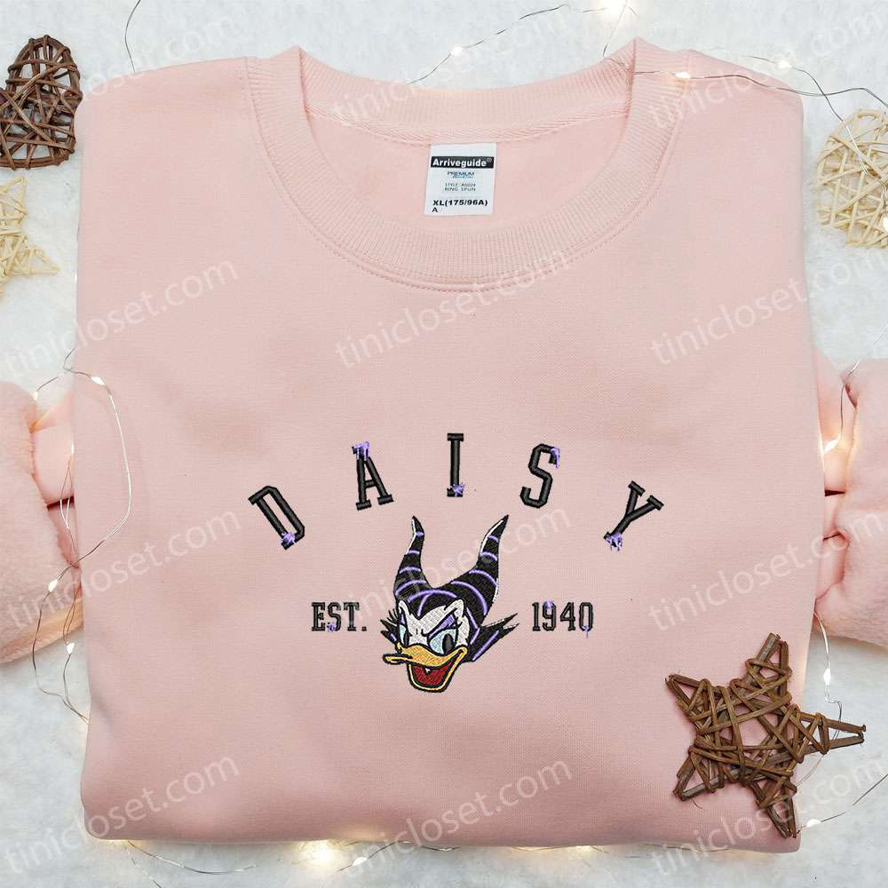 Daisy Duck Maleficent Evil Est 1940 Embroidered Sweatshirt – Halloween Disney Hoodie