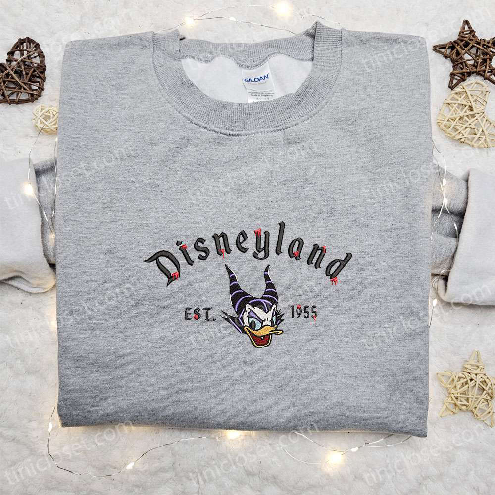 Daisy Duck Maleficent Evil Est 1955 Sweatshirt – Halloween Disney Embroidered Hoodie