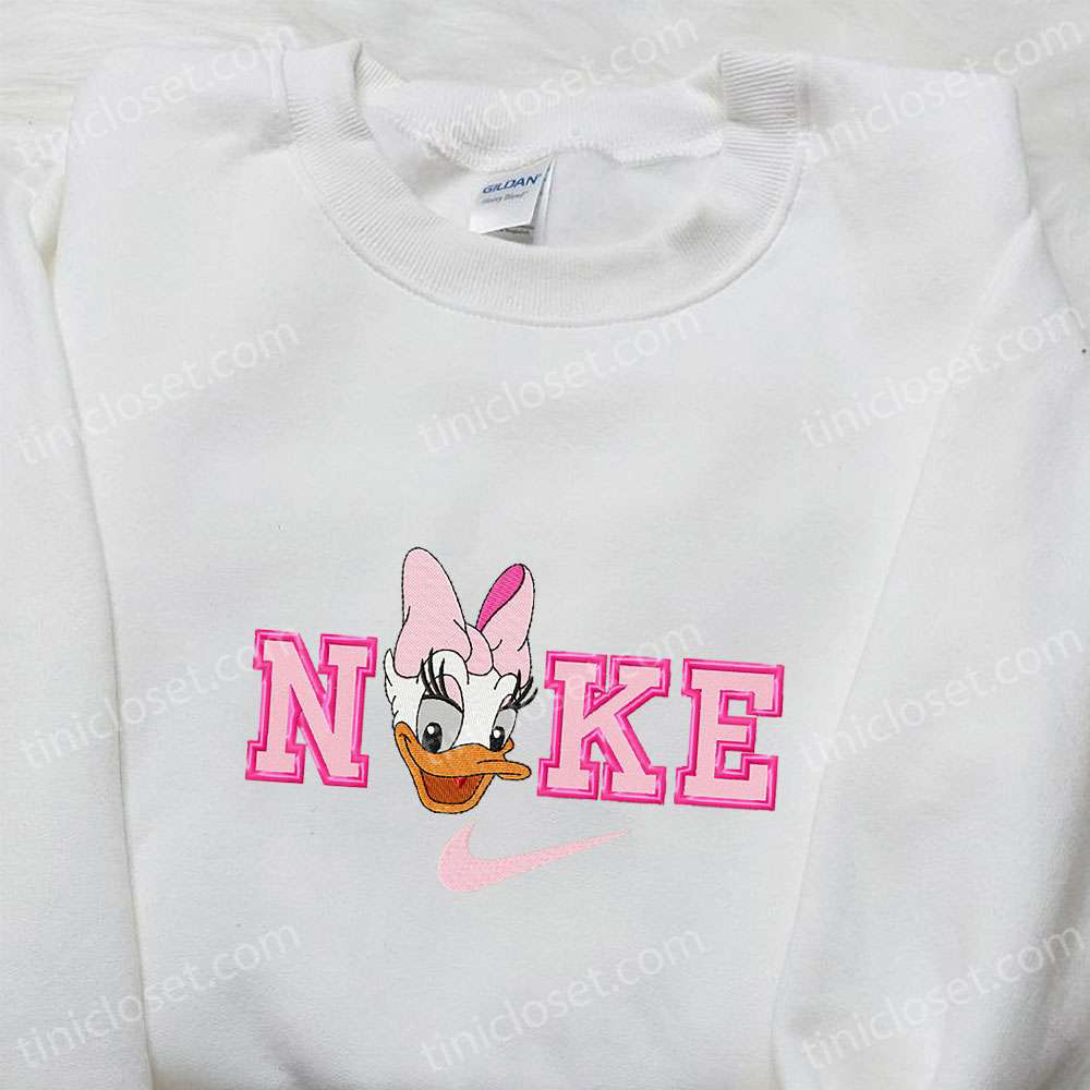 Daisy Duck x Nike Cartoon Sweatshirt Donald Duck Shirt Nike Inspired Embroidery