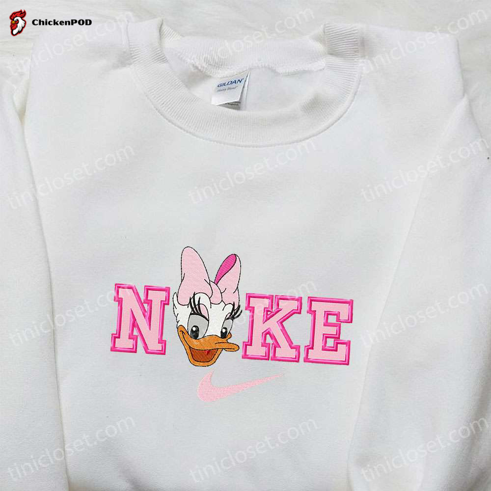 Daisy Duck x Nike Cartoon Sweatshirt Donald Duck Shirt Nike Inspired Embroidery