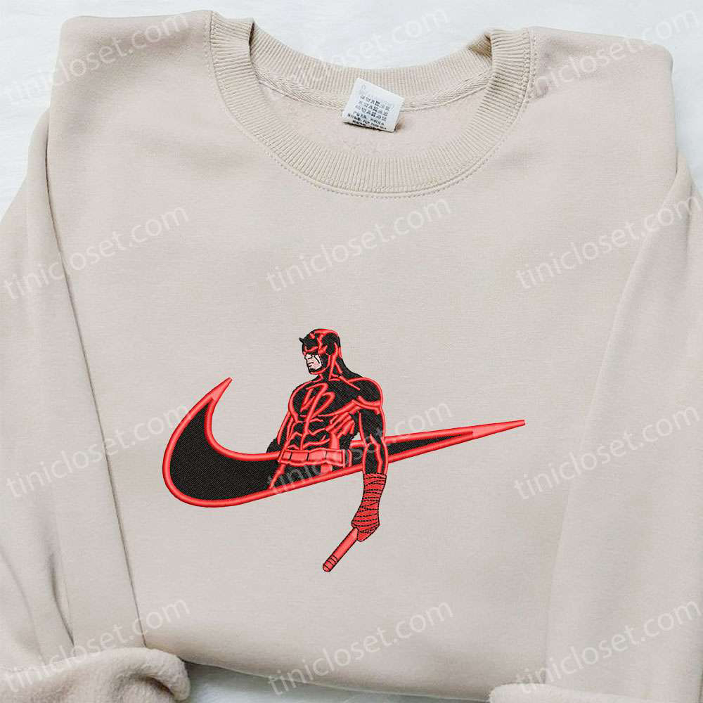 Daredevil x Nike Embroidered Shirt: Marvel Universe & Nike Inspired Design