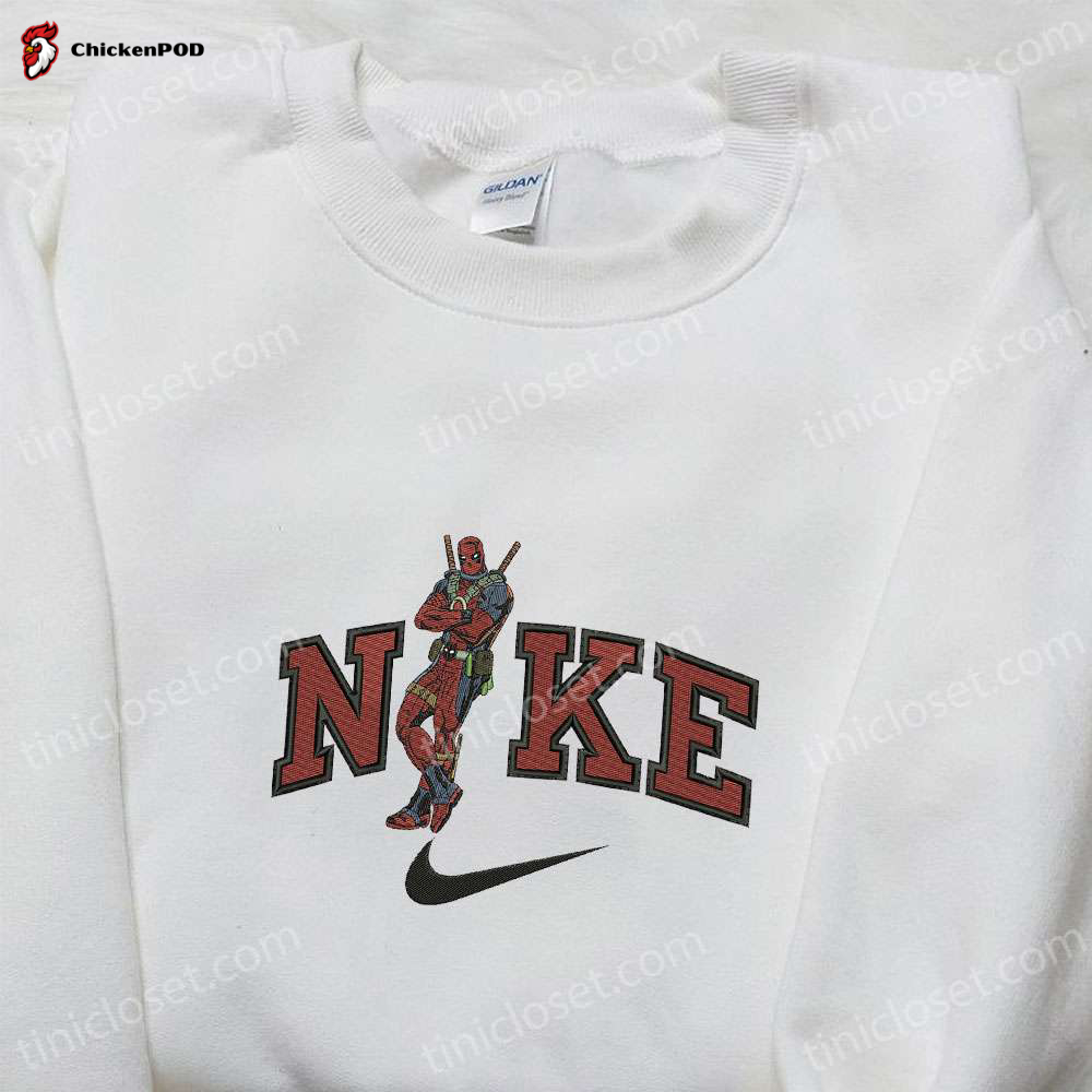 Deadpool x Nike Movie Embroidered Shirt Marvel Comic Custom Tee