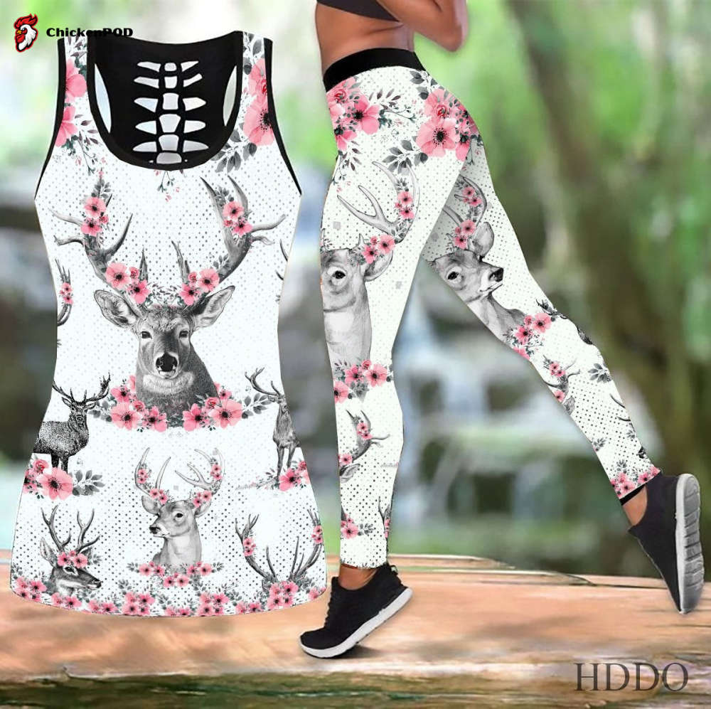 Deer FLowers Combo Tank + Legging TT062039