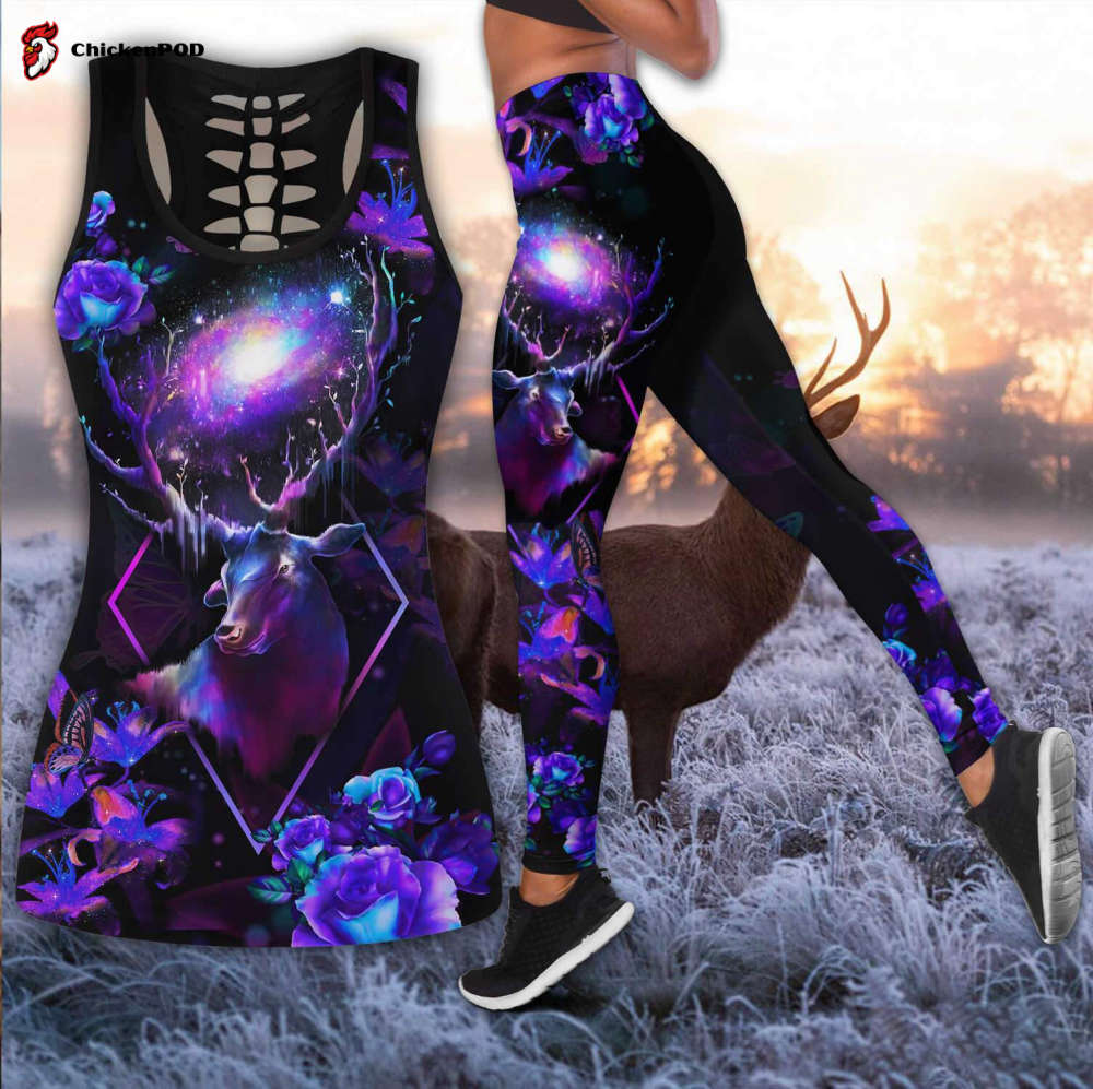 Customized name Butterfly Combo Legging + Hollow Tanktop