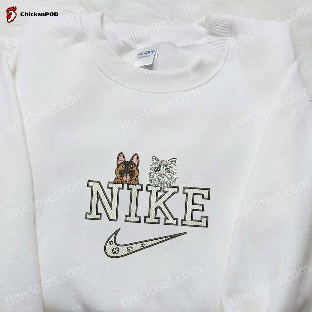 Nike Embroidered Dog and Cat Shirt: Custom Animal Gift Best Birthday Ideas