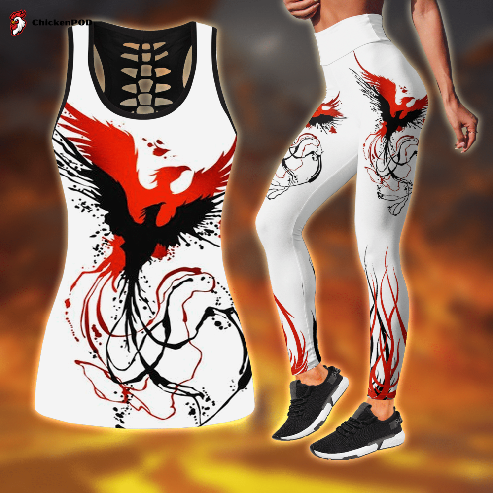 Double Phoenix Tattoo Style Combo Legging + Tank