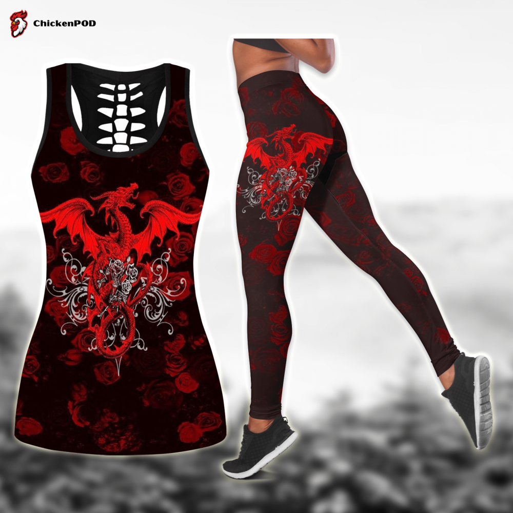 Dragon Celtic Tattoo Style Combo Legging + Tank