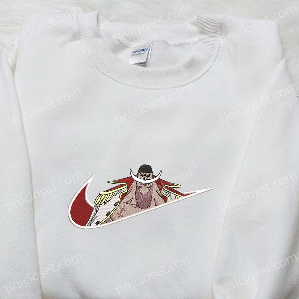 Exclusive Edward Newgate x Nike Swoosh Anime Embroidered Shirt One Piece & Custom Nike Shirts