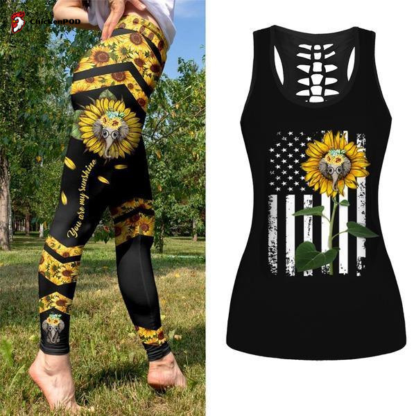 Elephant Sunflower Combo Tank + Legging