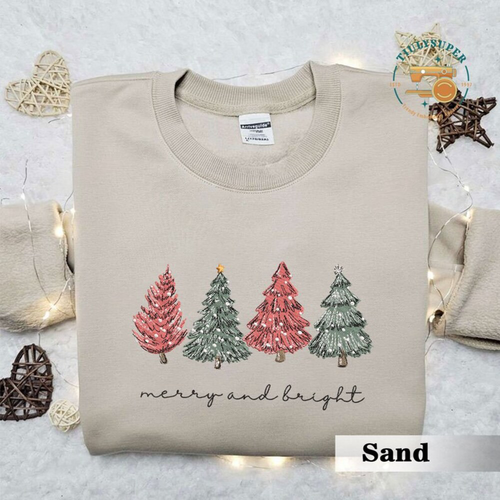 EMBROIDERED Christmas Tree Sweatshirt: Farm Fresh Shirt Perfect Christmas Gift for Mom!