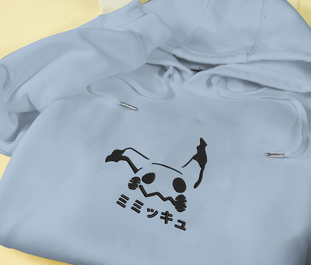 Stylish Embroidered Mimikyu Hoodie: Perfect Gift for Pokemon Fans