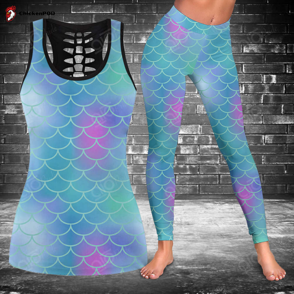 Fish Skin Hollow Tank Top Or Legging