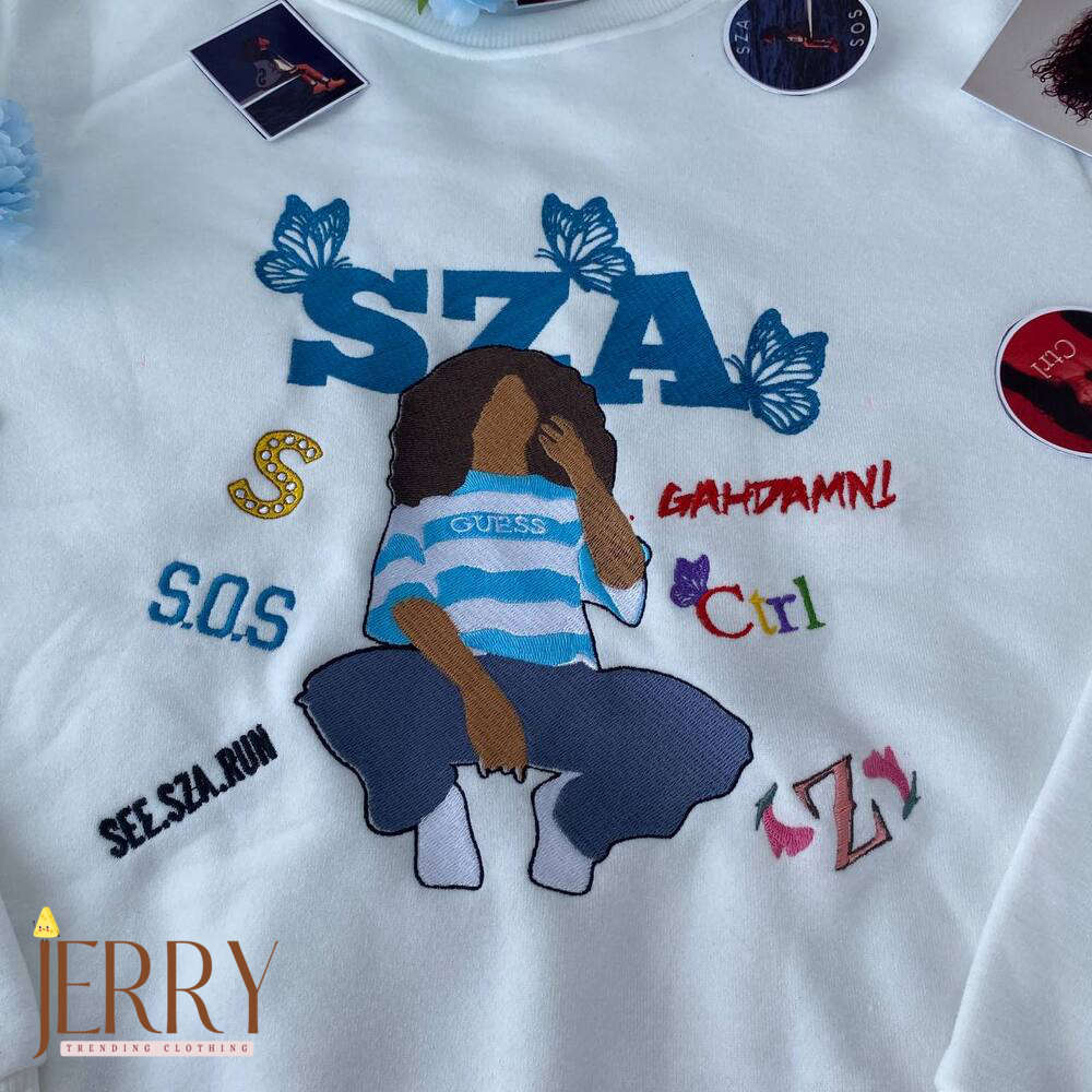 Stay Stylish with SZA Embroidered Sweatshirt: Check out the Five Albums Collection!