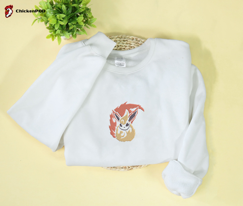 Flareon Embroidered Sweatshirt: Perfect Holiday Gift for Christmas & Birthdays