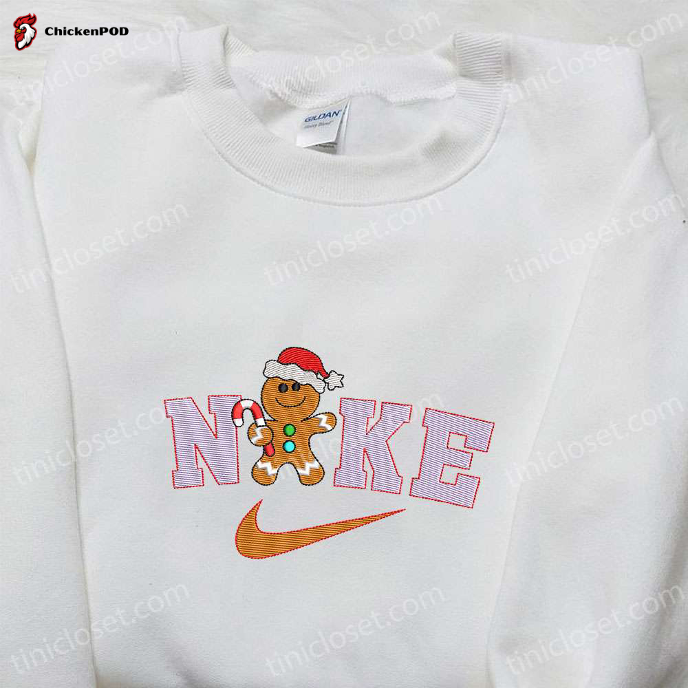 Gingerbread x Nike Embroidered Tshirt: Best Christmas Gift Ideas Nike Inspired Shirt