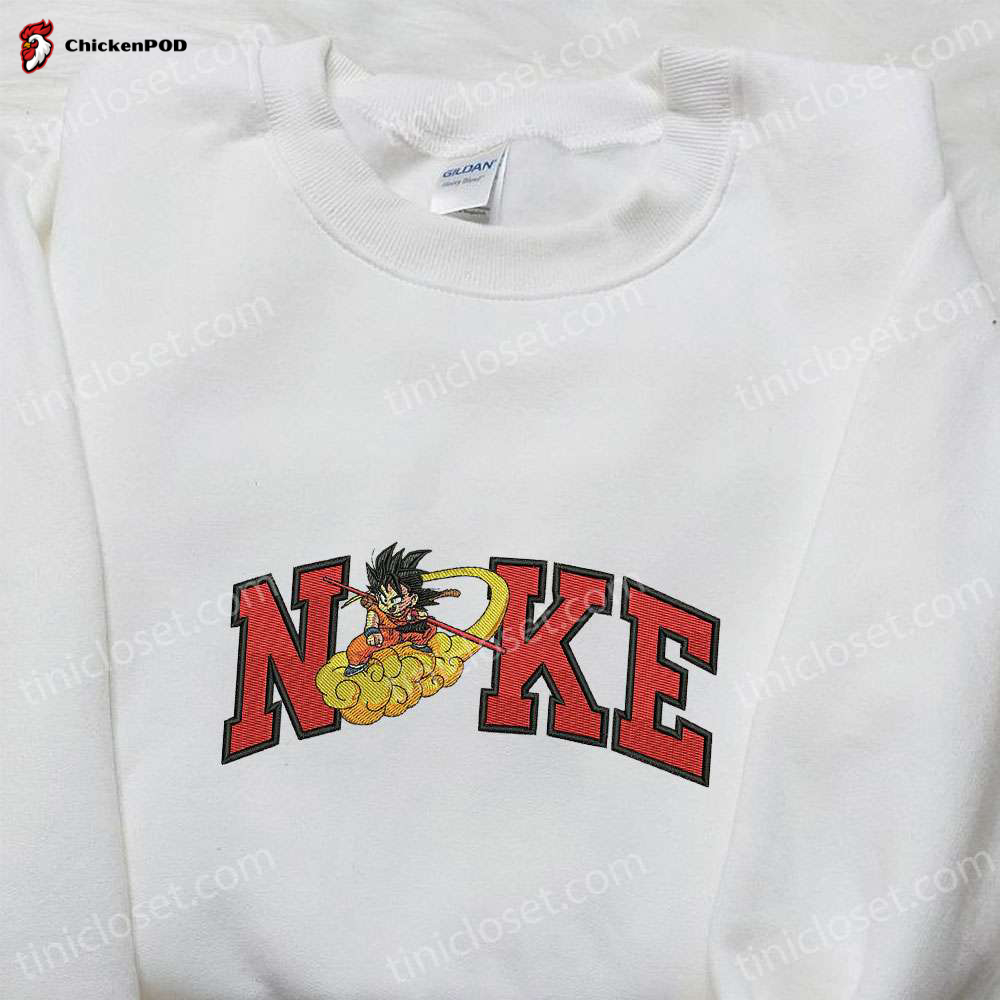 Goku Cloud x Nike Anime Embroidered Tshirt Dragon Ball Shirt Nike Inspired Tee