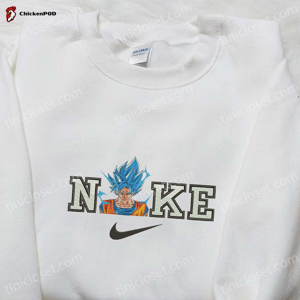 Goku Cloud x Nike Anime Embroidered Tshirt Dragon Ball Shirt Nike Inspired Tee