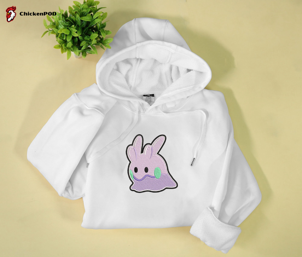 Goomy Embroidered Hoodie: Japanese Anime Dragon Sweatshirt – Unique Goomy Shirt Gift