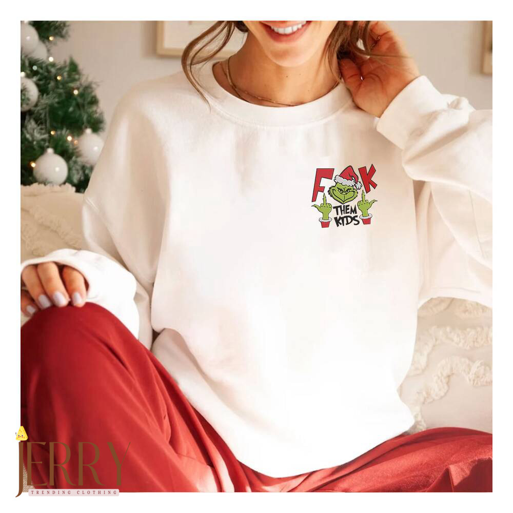 Funny Grinch Embroidered Sweatshirt: Perfect Christmas Gift for Adults – Limited Edition!