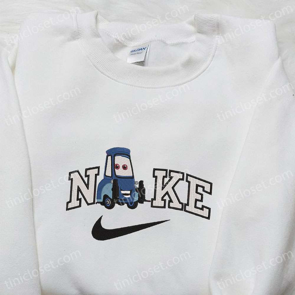 Guido x Nike Cartoon Embroidered Sweatshirt Pixar Cars & Nike Inspired Shirt