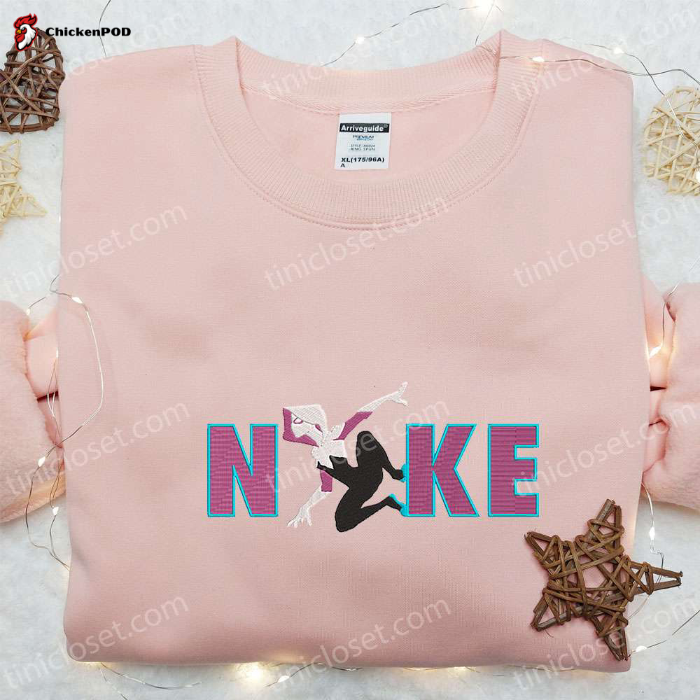 Baki Hanma x Nike Swoosh Anime Embroidered Tshirt: Nike Inspired Shirt Perfect Family Gift