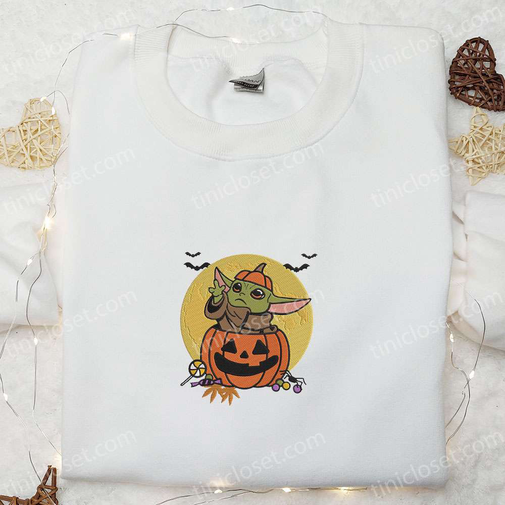 Cute Halloween Baby Yoda Embroidered Shirt – Best Halloween Shirt Ideas