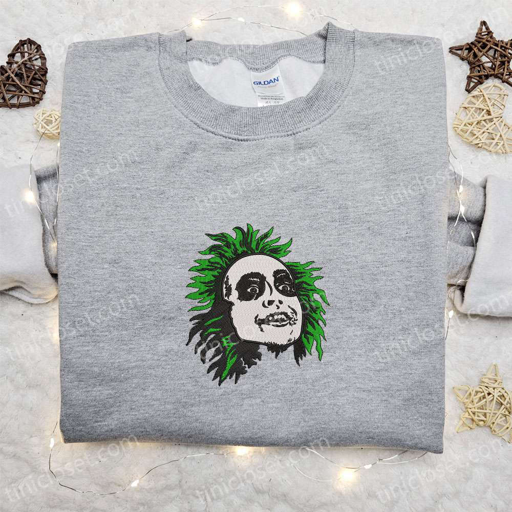 Spooky Beetlejuice Sweatshirt Horror Villains Hoodie & Movie Characters Shirt – Halloween Its Showtime Collection