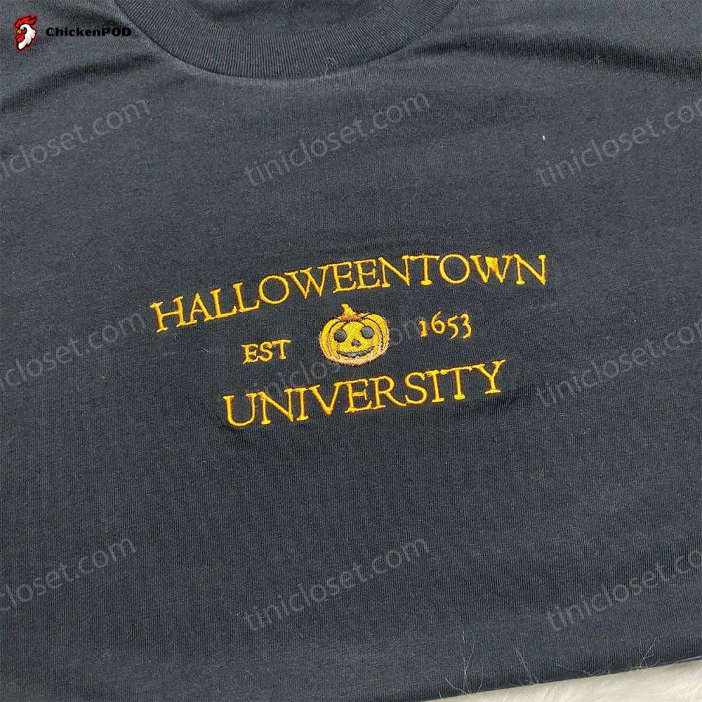 Halloweentown University Est 1653 Embroidered Shirt – Vintage Halloween Sweatshirts & Gifts