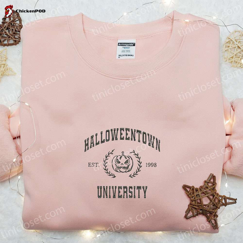 Halloweentown University Est 1998 Pumpkin Embroidered Sweatshirt: Vintage Halloween Clothing