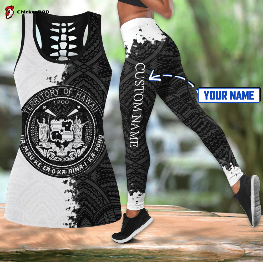 Hawaii custom name legging + hollow tank combo