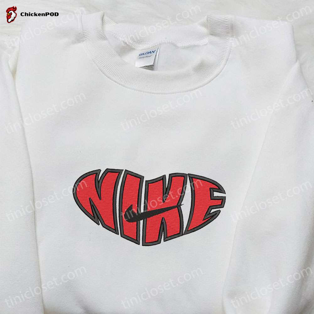 Heart x Nike Swoosh Embroidered Sweatshirt – Best Valentine’s Day Gift Nike Inspired Shirt