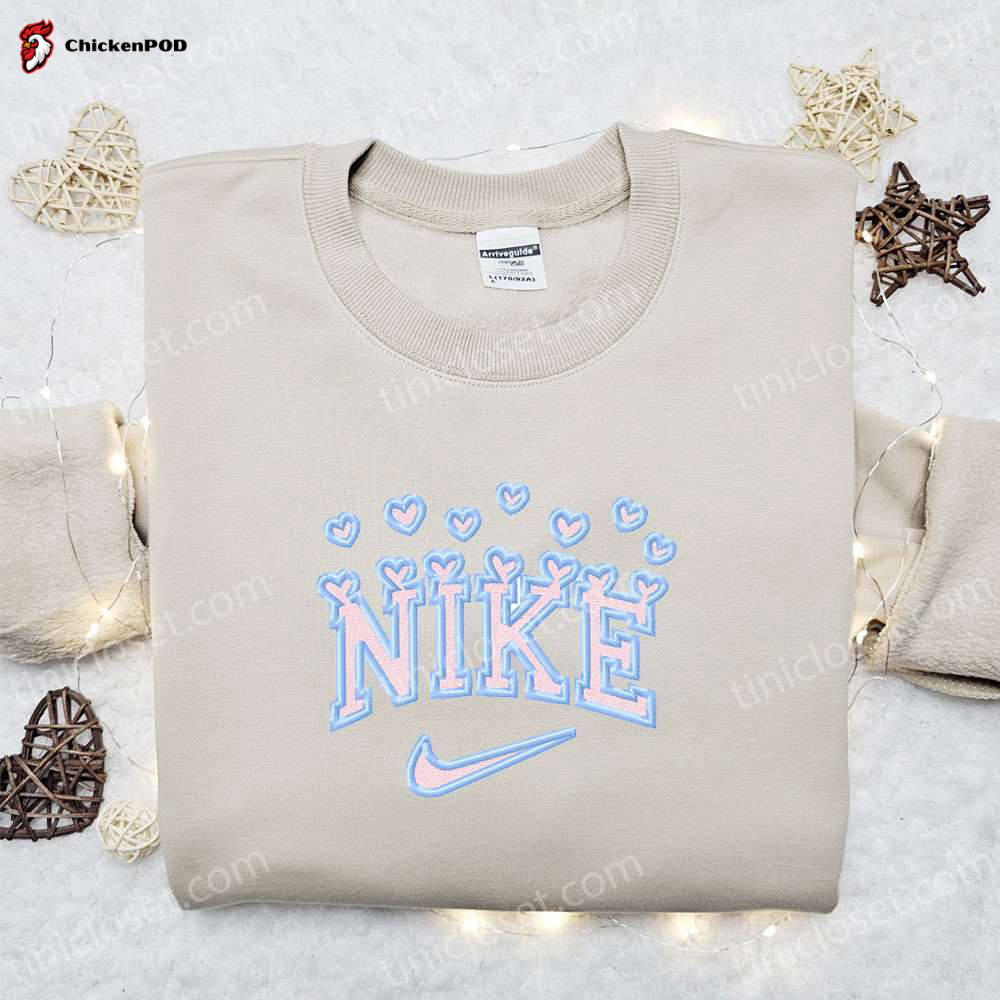 Hearts x Nike Embroidered Tshirt: Perfect Valentine s Day Gift Nike Inspired Shirt – Best Gift Ideas!