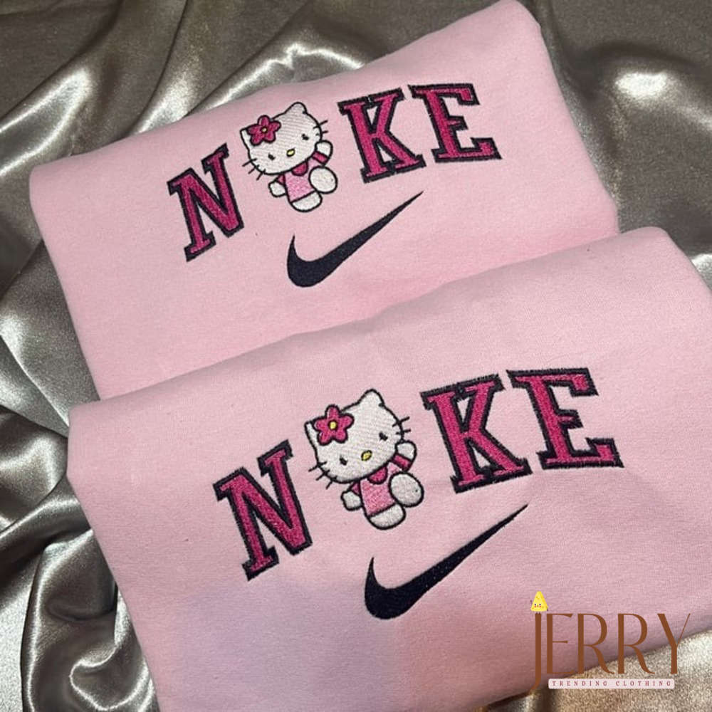 Hello Kitty Couple Nike Embroidered Sweatshirt: Stylish and Adorable Activewear