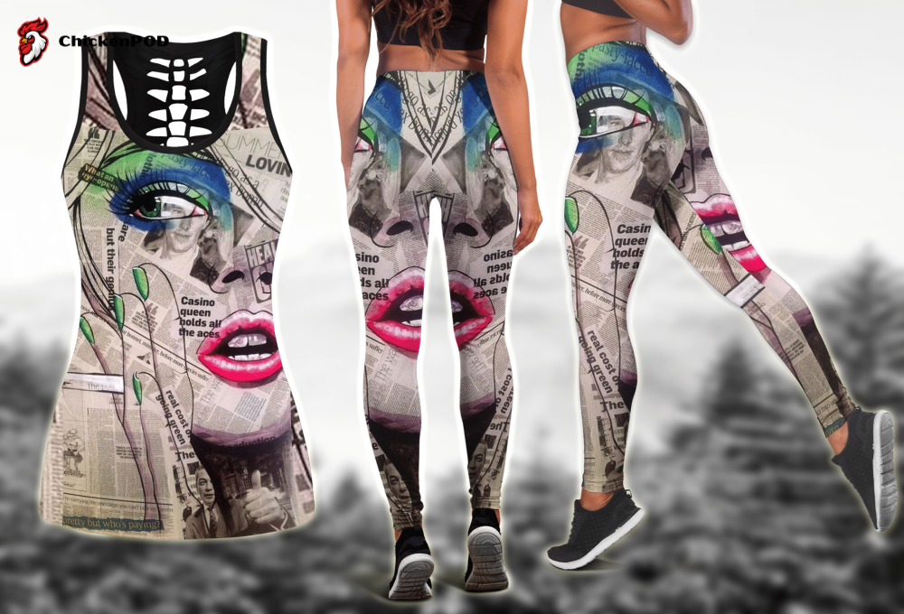 3D All Over Print Brown Skull and flower Legging